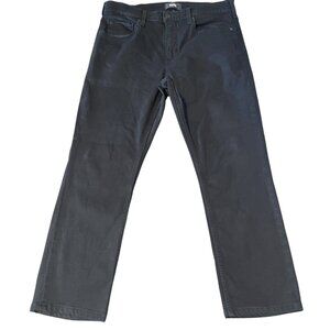 Paige Federal Jeans Mens Size 32x28 Black Shadow Straight Preppy Stretch Classic